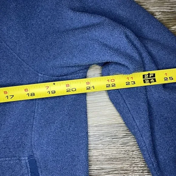 The North Face Womens Canyonland Pullover Hoodie Lrg Blue Thermal Fleece Jacket - Picture 10 of 11